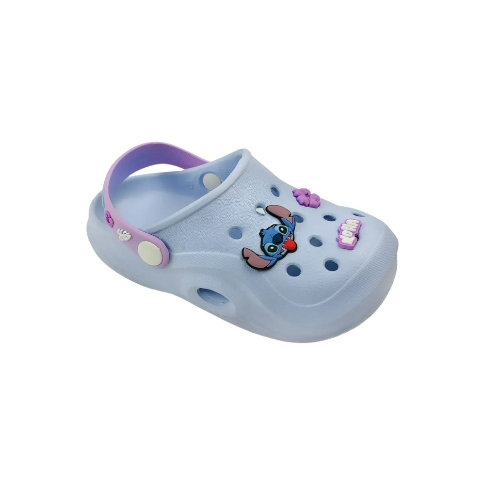 SANDALIAS CLOGS DISNEY STITCH 2STC0290001 CELESTE NIÑA - TALLA 28