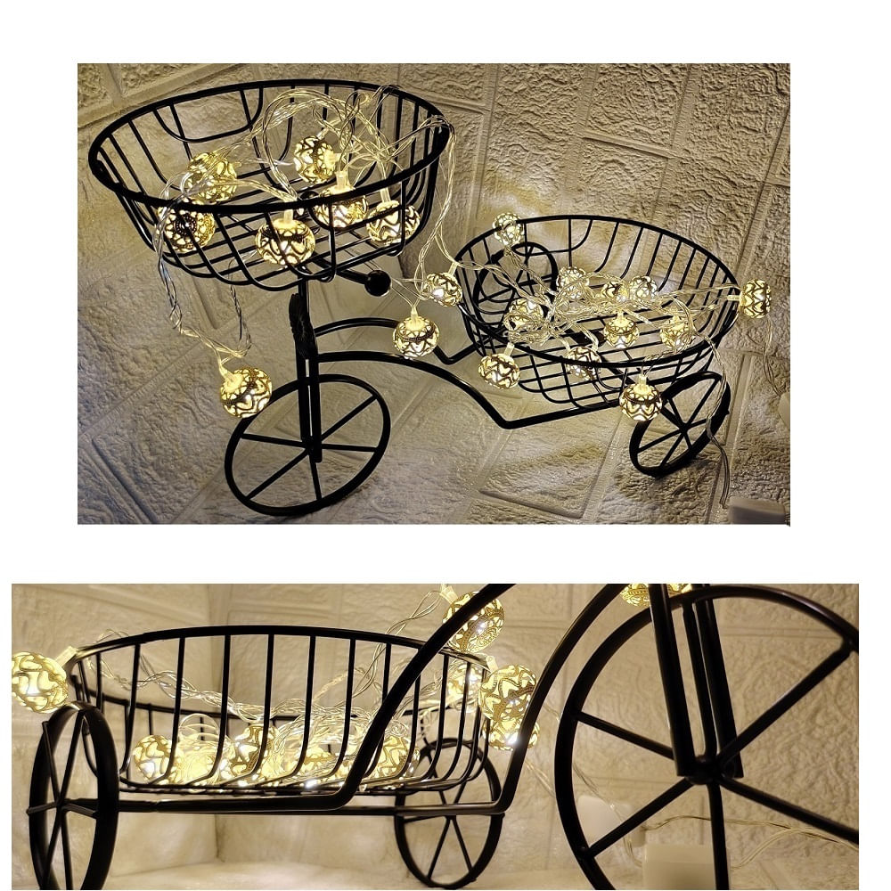 Macetero Cestas Multifuncion Organizador Decorativa y Luces