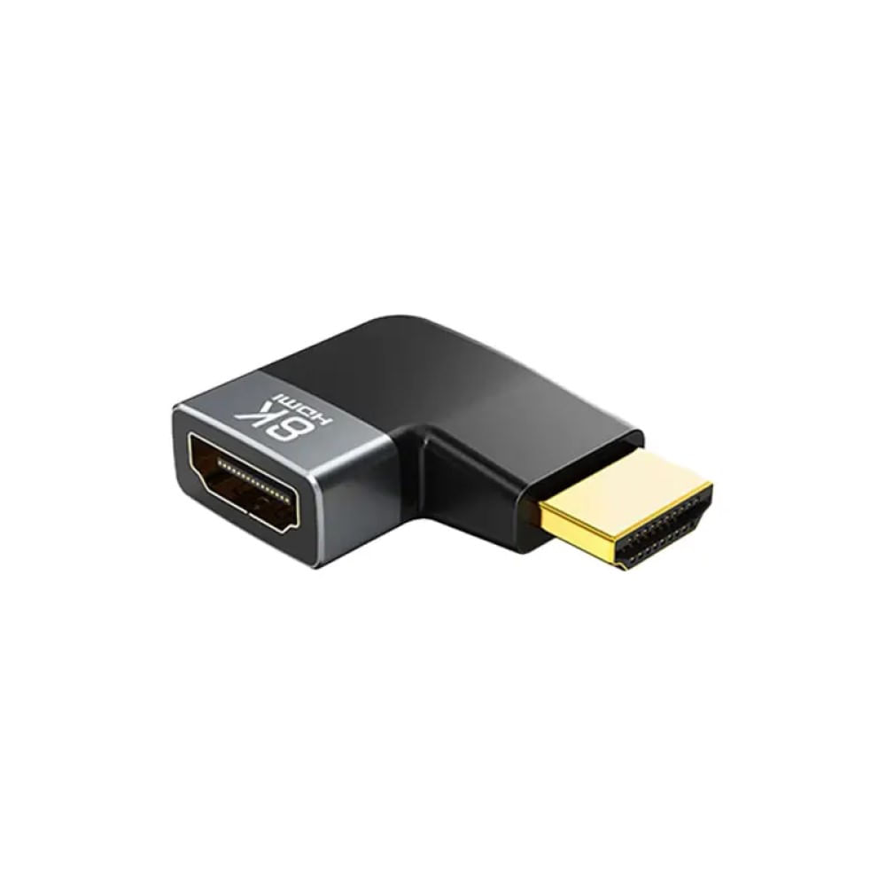 CABLETIME Adaptador HDMI Macho a HDMI Hembra Angulo Izquierdo 2.1 8K 48Gbps - CP43G