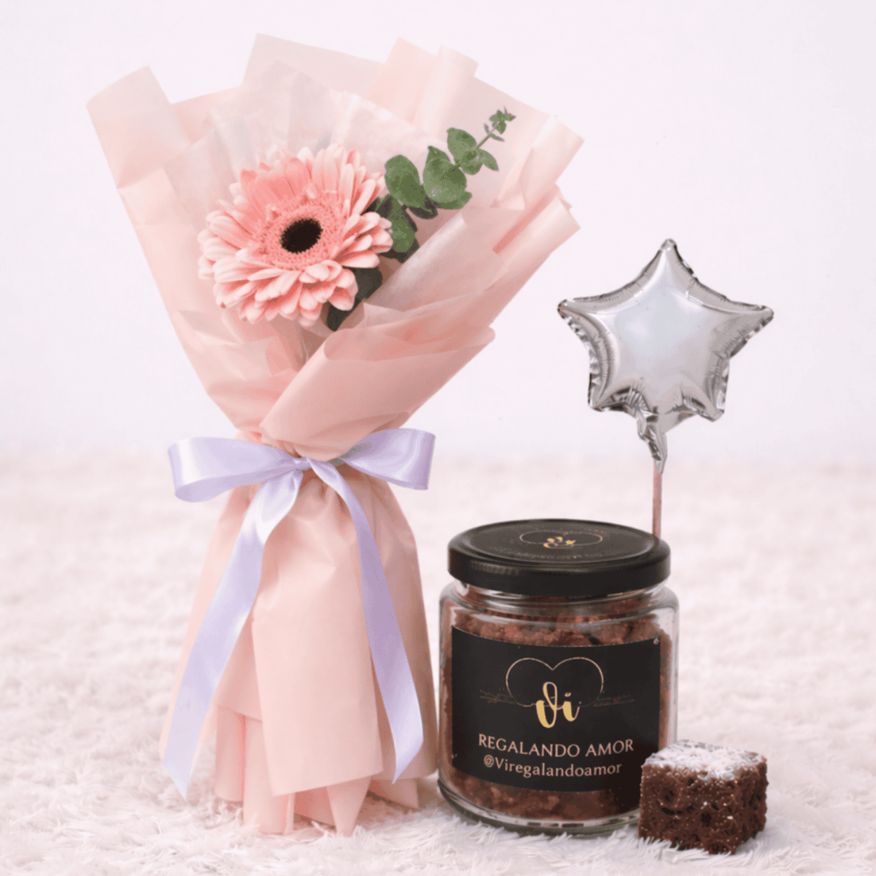 Love Duo Gerbera - Brownie