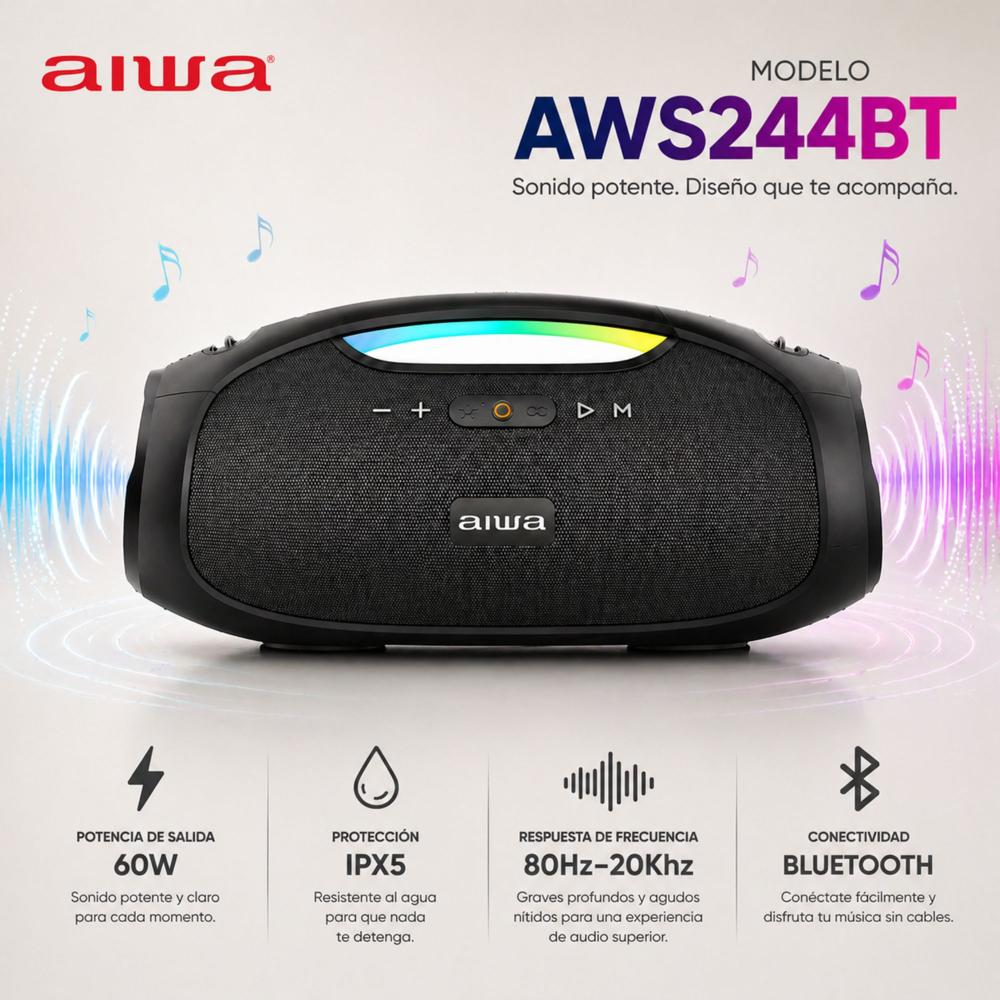 PARLANTE PORTATIL  AIWA  AWS244BT