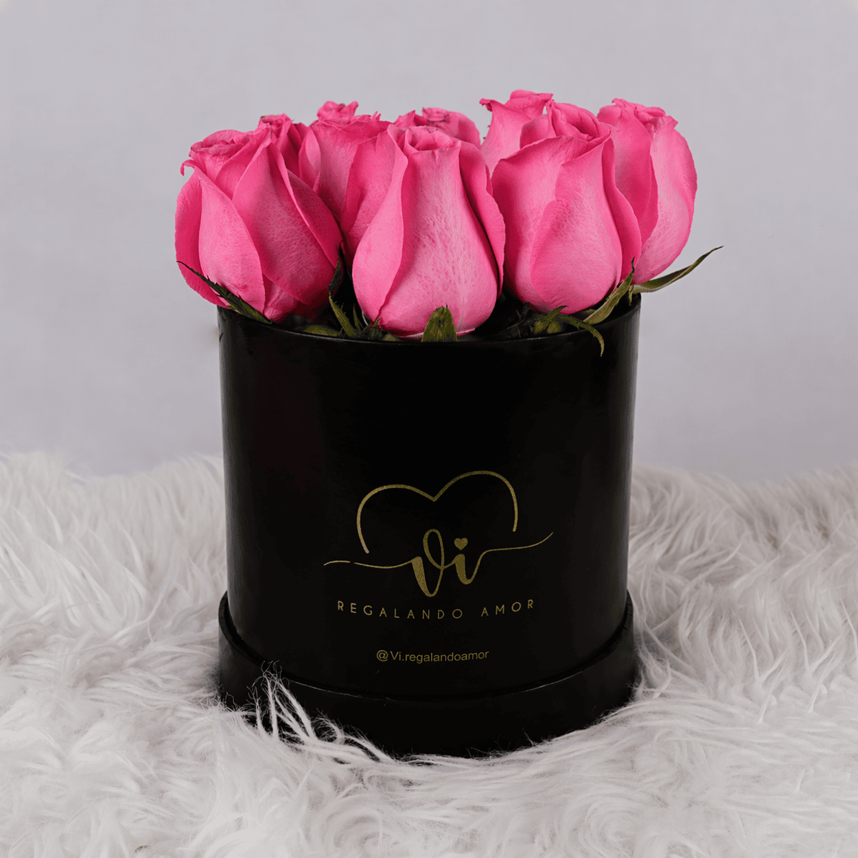 Box Clasico 12 Rosas Fucsia - Box Floral