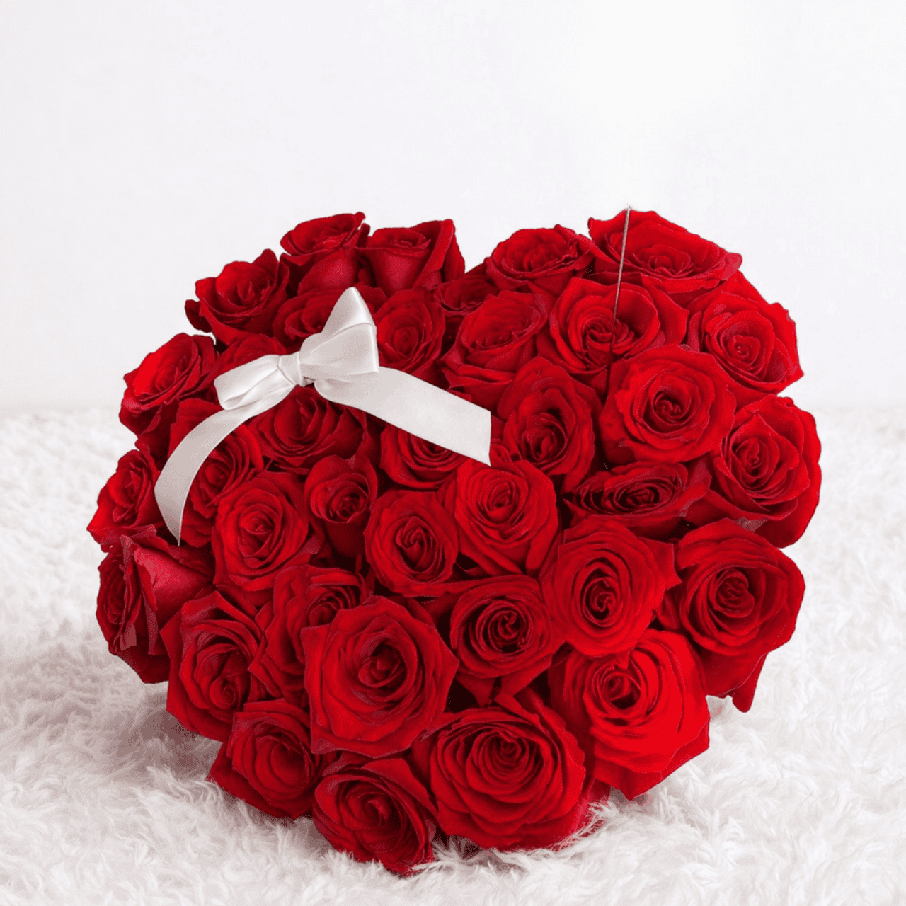 Heart Box - Caja Rosas Rojas en forma corazón- flores