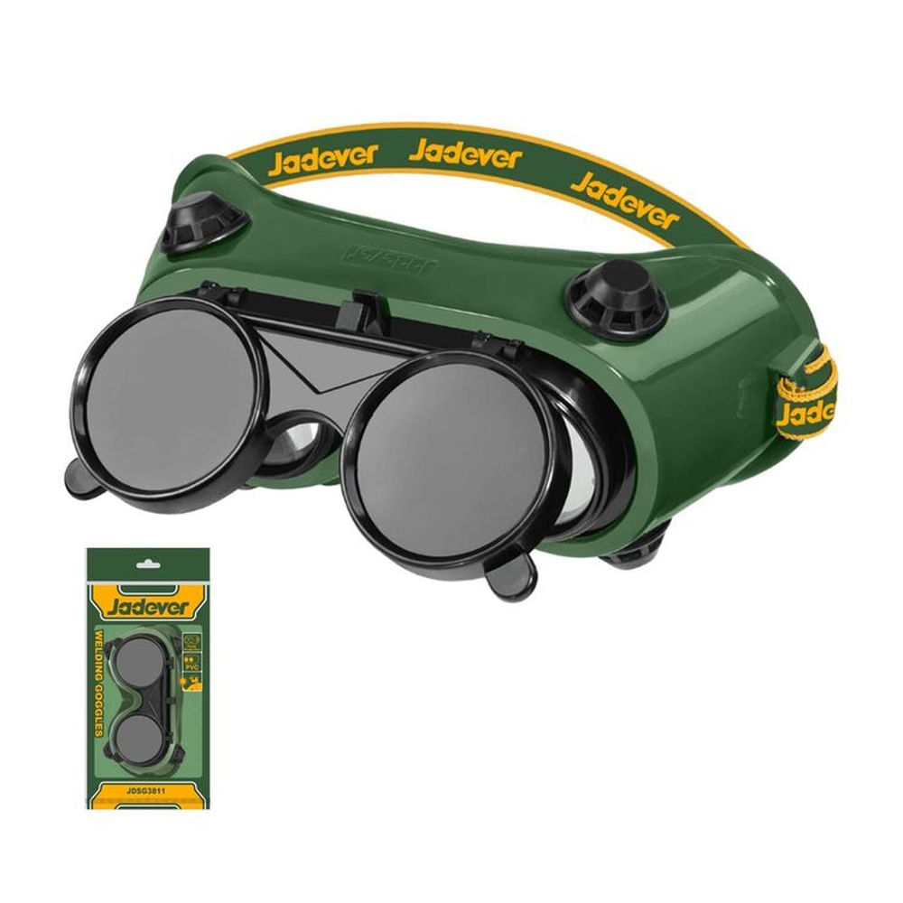 LENTES DE SOLDAR DE SEGURIDAD PVC / PC DIN11 VERDE JDSG3811 Talla unica Verde Botella