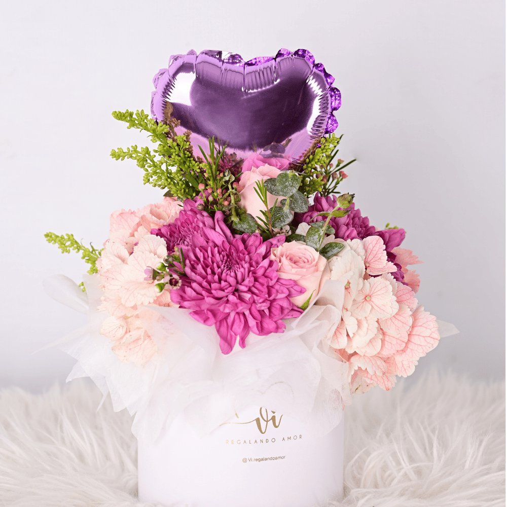Mini Box Alya - Arreglo de flores
