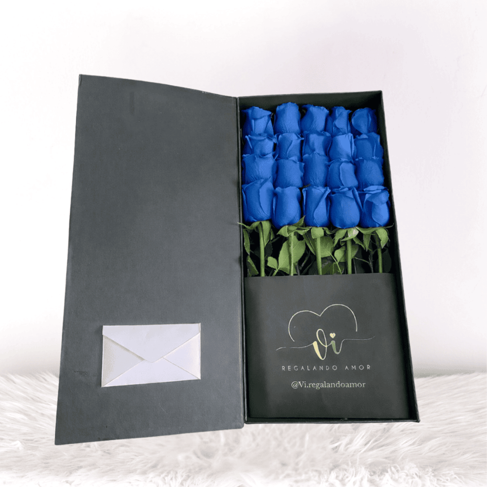 Box Imperial de 20 Rosas Azules- rosas azules