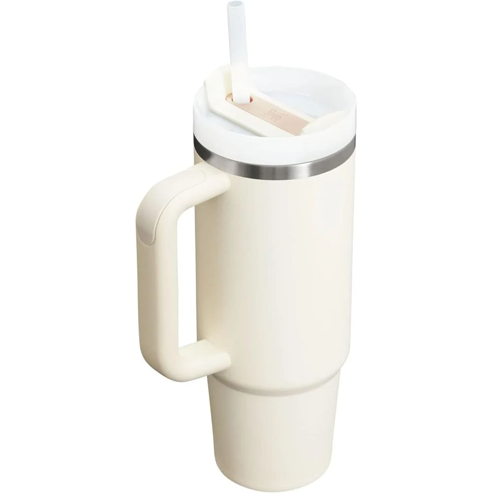 Termo Color Blanco Hermético Acero Inoxidable 1200Ml Con Sorbete Practico Moderno Vaso Térmico