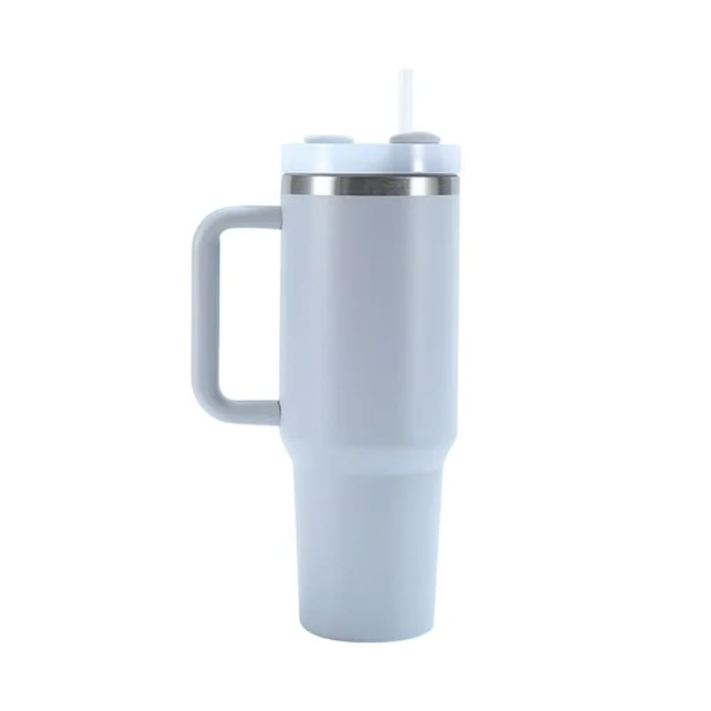 Termo Color Celeste Hermético Acero Inoxidable 1200Ml Con Sorbete Practico Moderno Vaso Térmico