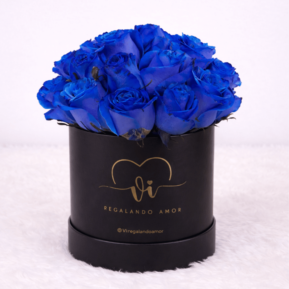 Box Clasico de 20 Rosas Azules - Arreglo de flores
