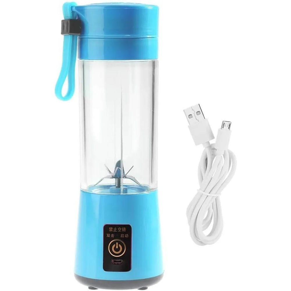 Licuadora Portátil Con Mini Mezclador De Jugo De Frutas  Celeste