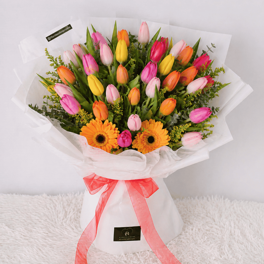 Ramo Roma Ramo de 30 tulipanes - Arreglo de Flores