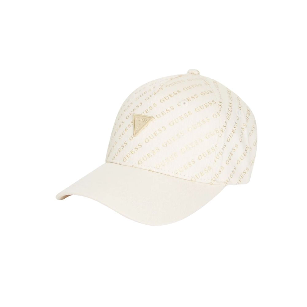 Gorra para Dama Guess beige logo oro