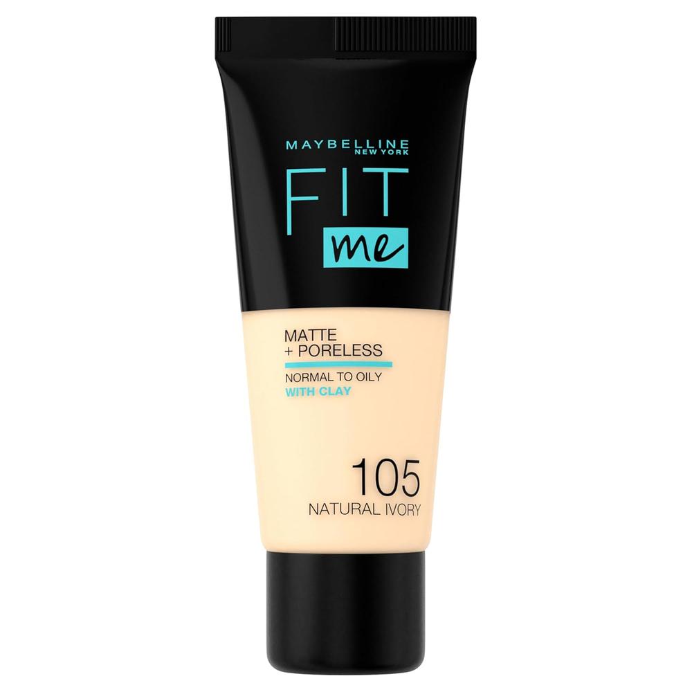 BASE DE MAQUILLAJE FIT ME MATTE + PORELESS MAYBELLINE | NATURAL IVORY