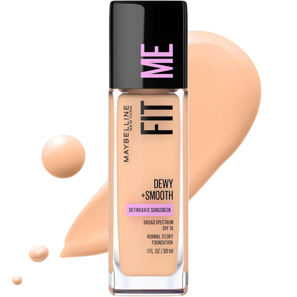 BASE DE MAQUILLAJE FIT ME DEWY + SMOOTH MAYBELLINE | NUDE BEIGE