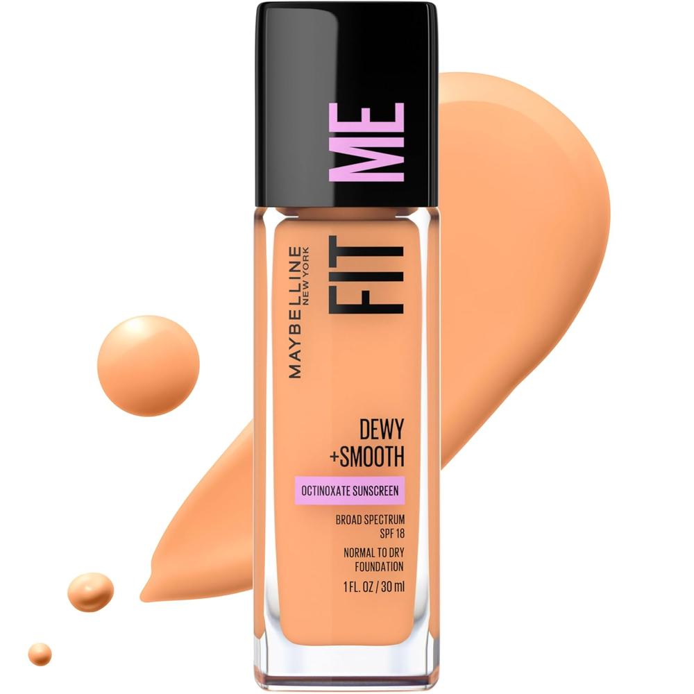 BASE DE MAQUILLAJE FIT ME DEWY + SMOOTH MAYBELLINE | SOFT HONEY