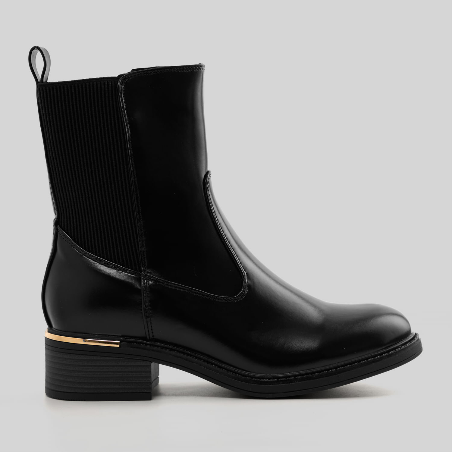 Botines Mujer Malabar Collection Shine Negro 38