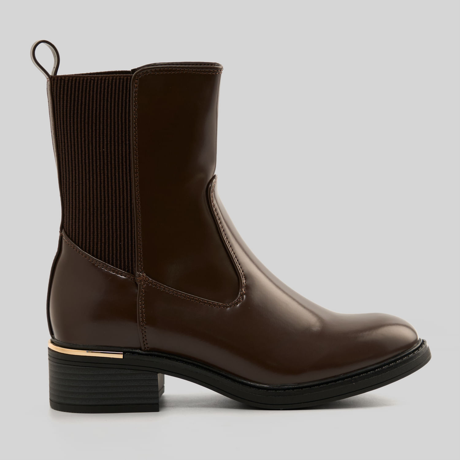 Botines Mujer Malabar Collection Shine Marron 38
