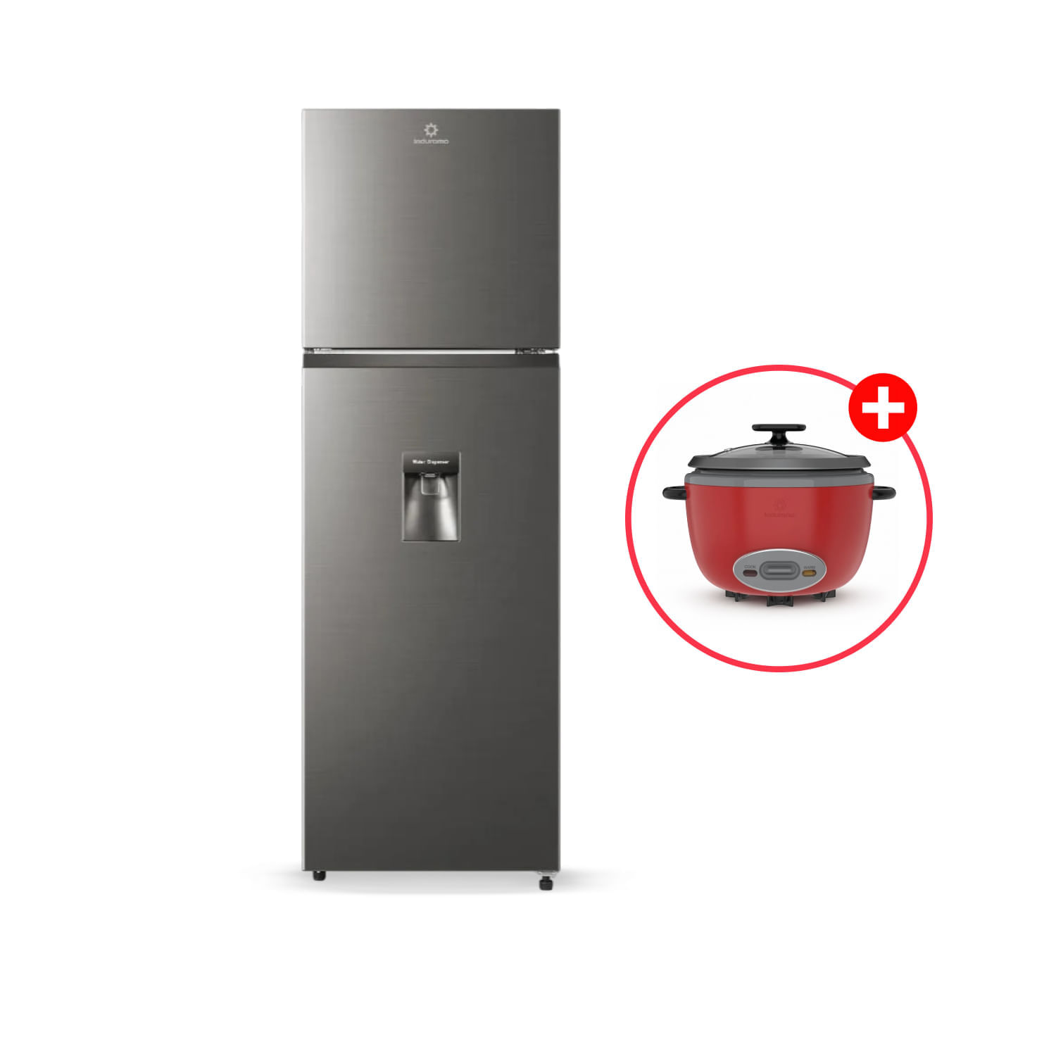 Refrigeradora Indurama RI-389DI + Olla Arrocera OAI-18R