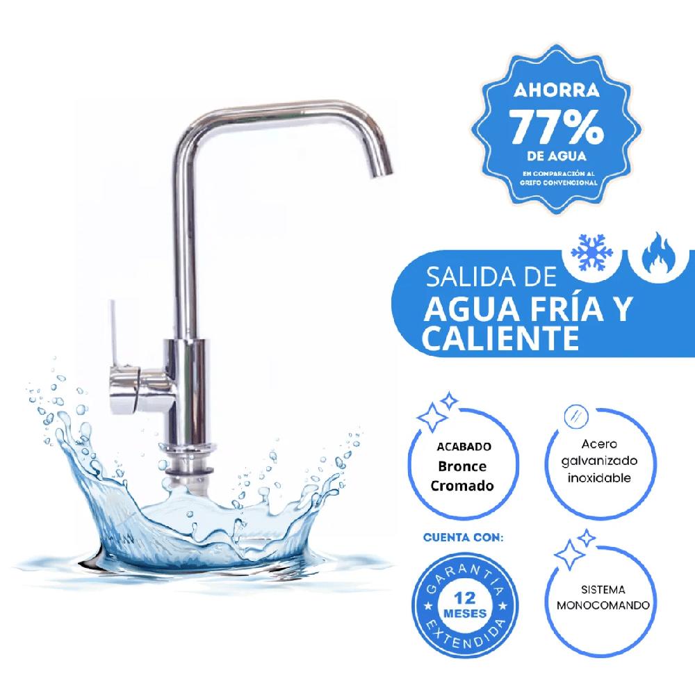 Grifo de cocina moderno semi curvo de acero inoxidable