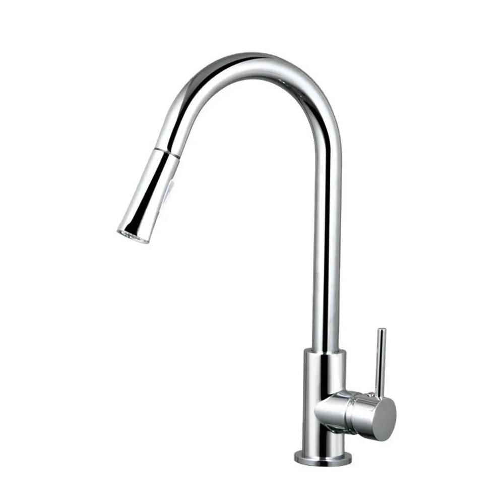 Grifo de cocina extensión monocomando de acero inoxidable