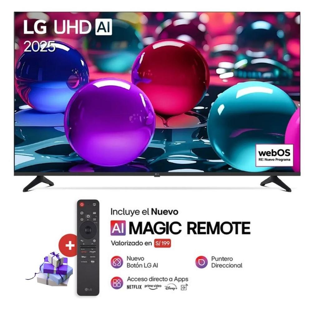 Televisor LG 55'' UHD 4K ThinQ AI 55UA7300PSB 2025 - MAGIC
