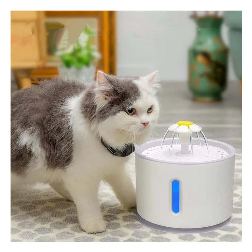 Base de Agua Circular Blanco Plomo de Plastico para Mascota Practica y Resistente