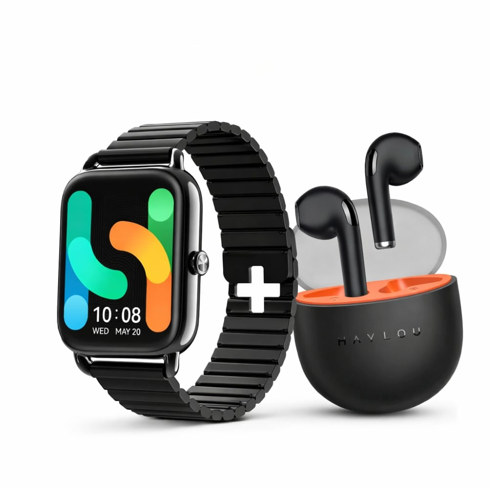 HAYLOU SMARTWATCH RS4 PLUS LS11- NEGRO - HAYLOU AUDIFONO BT X1 NEO