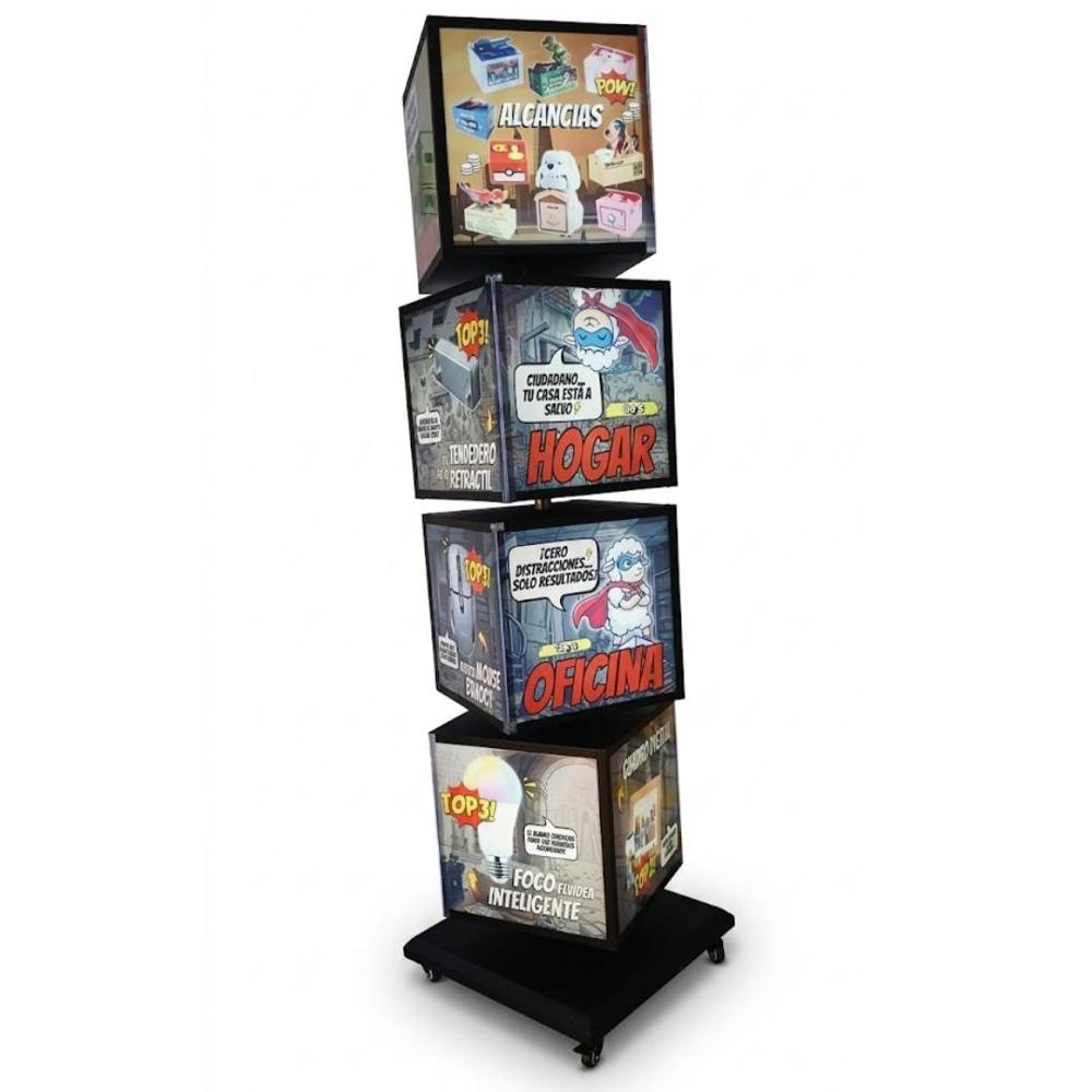 CAJA DE LUZ LED PUBLICITARIA 360 4 PISOS