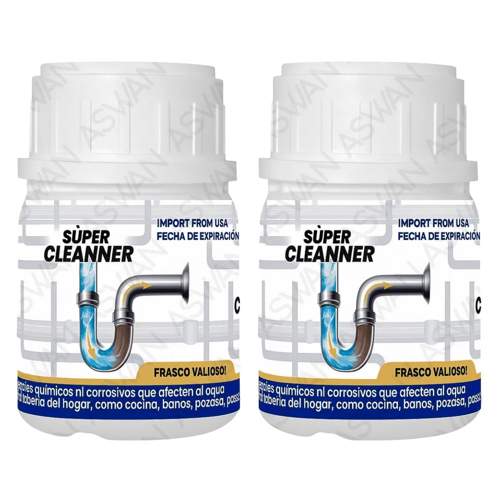 Desatorador De Tuberias En Polvo Super Cleanner X 1 UND
