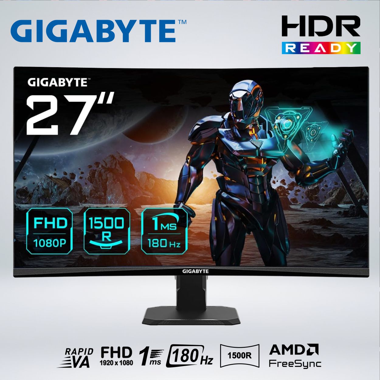 MONITOR GS27FC GAMER CURVO FULL HD 27'' 180hz 1ms HDR AMDfreesync