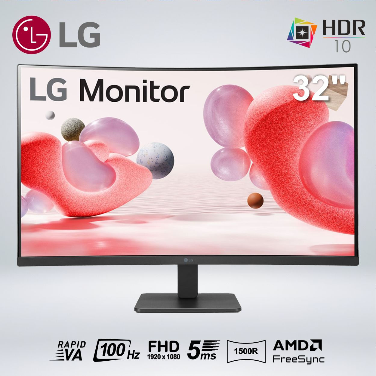 MONITOR CURVO LG 32MR50C FULL HD 32'' VA 100HZ 5MS 1500R AMD