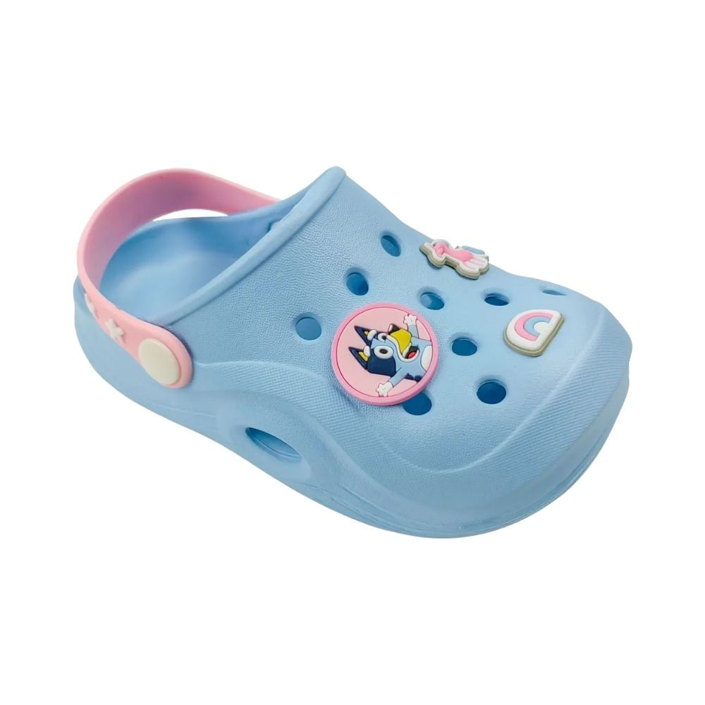 SANDALIAS CLOGS BLUEY CASUAL 2BU06500001 CELESTE NIÑA - TALLA 28