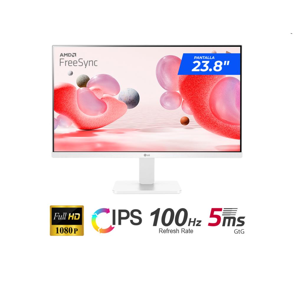 MONITOR LG 24MR400-W 23.8' IPS FHD 1920 x 1080 100Hz 5ms FreeSync BLANCO