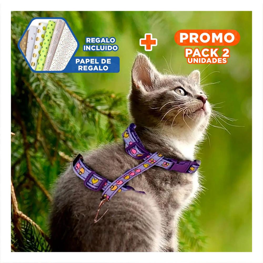 Pack2 Sistema Resistente para Conejo y Gato Delgado Lila Y+Papel Regalo