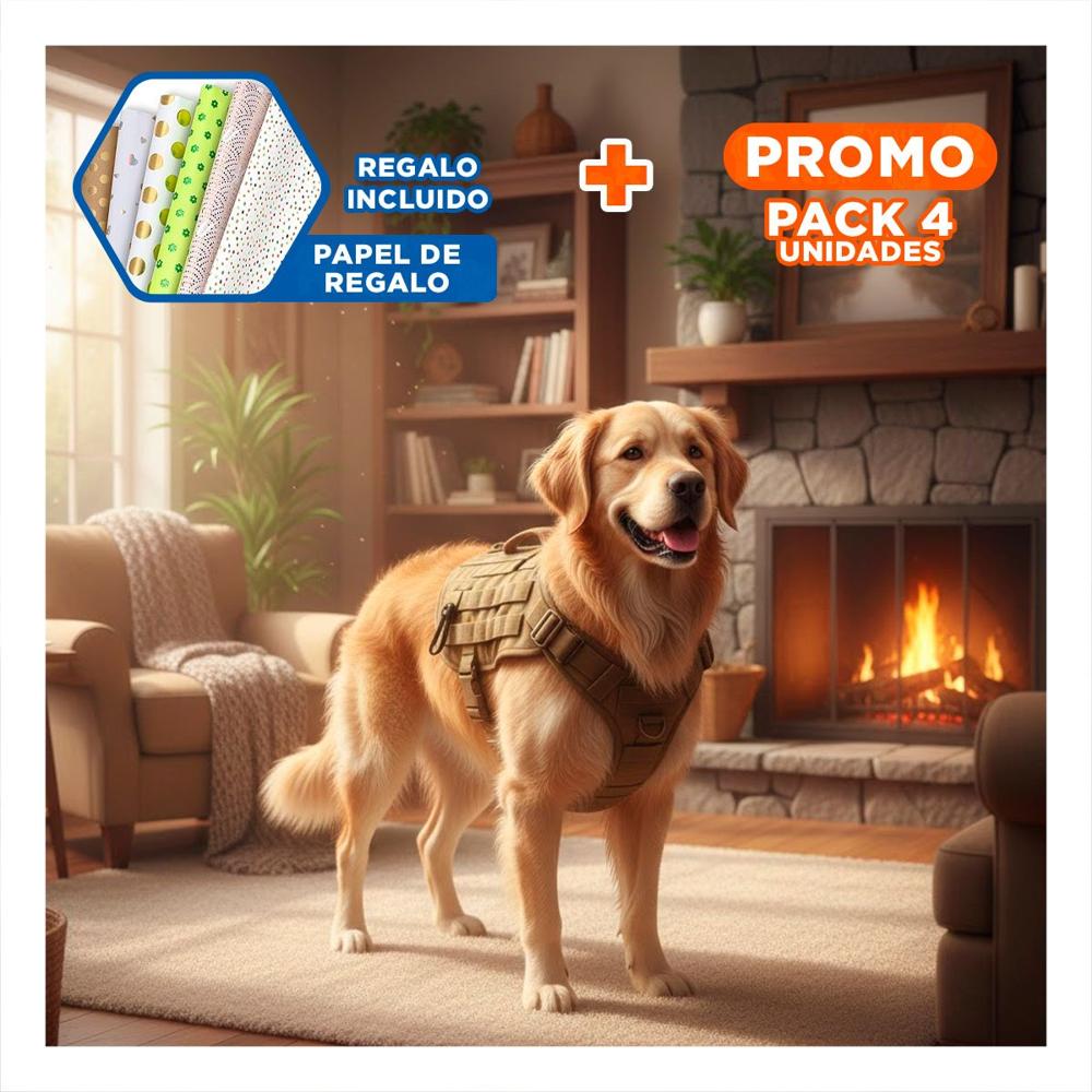 Pack4 Chaleco Protector Ajustable Para Perro Verde Claro Talla XL Y+Papel Regalo