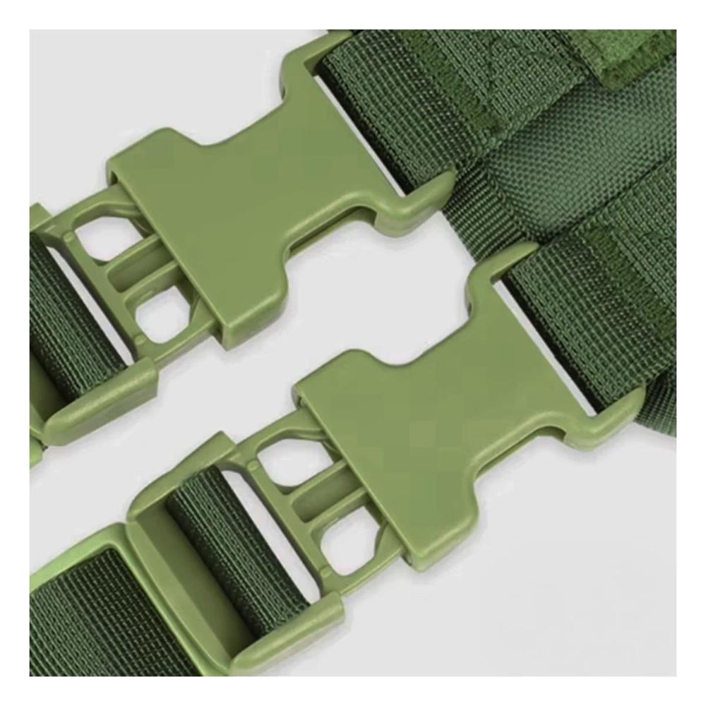 Cinturon Para Perro Verde Oscuro Pechera Tactica Comodo Y Ajustable
