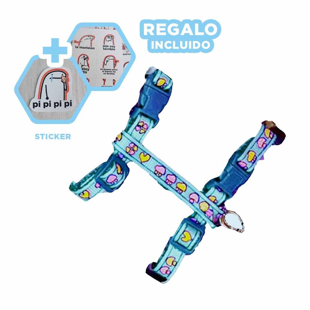 Collar Seguro para Conejo y Gato Delgado Color Celeste Y+Regalo Sticker