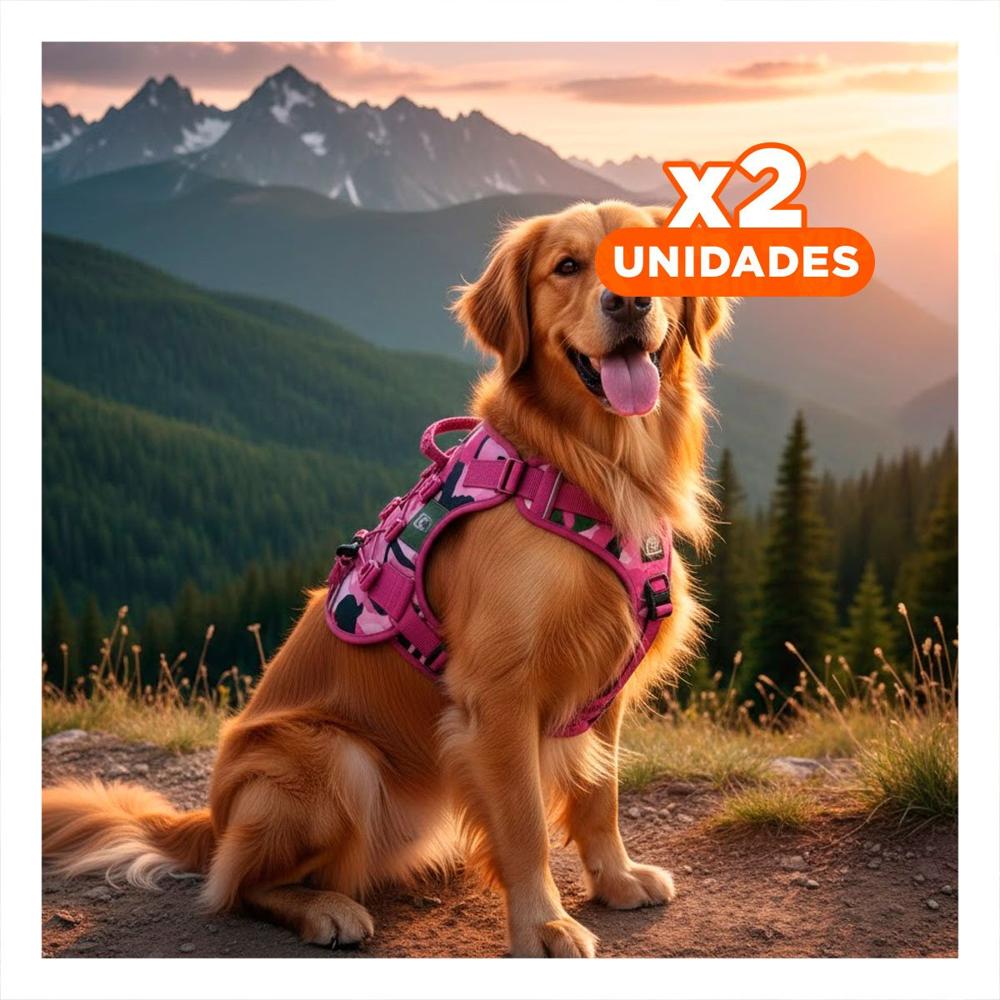 Pack2 Pechera Para Perro Rosado Talla L Tactico Y Material Suave Y+Regalo Sticker