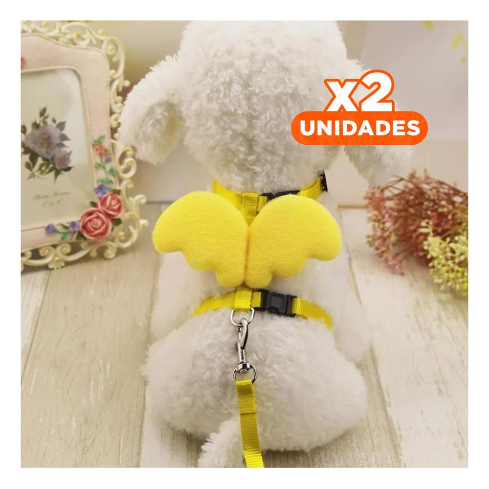 Pack2 Protector con Alitas Pequenas Amarillo Pet Ajustable y Comodo Y+Regalo Sticker