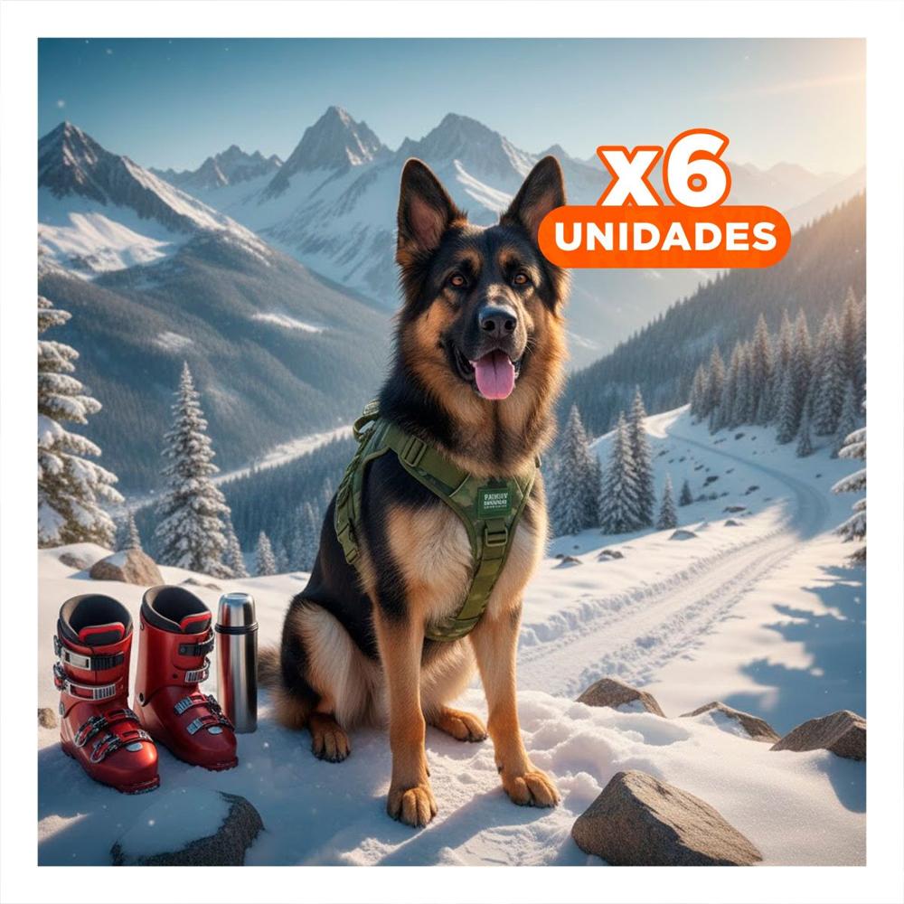 Pack6 Arnes Para Perro Verde Oscuro Pechera Chaleco Comodo Y Seguro Y+Regalo Sticker