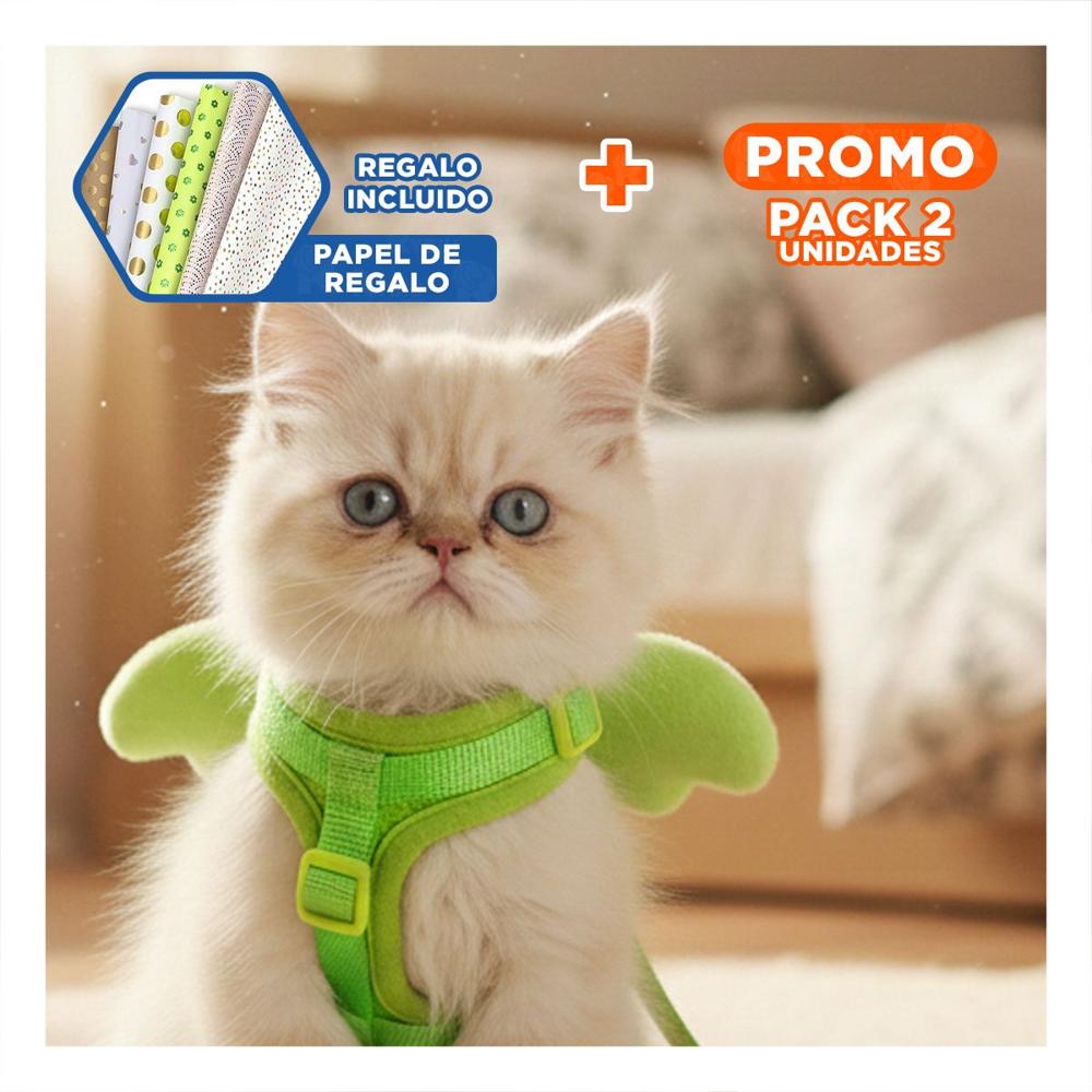 Pack2 Soporte con Alitas Pequenas Verde Pet Ligero y Resistente Y+Papel Regalo