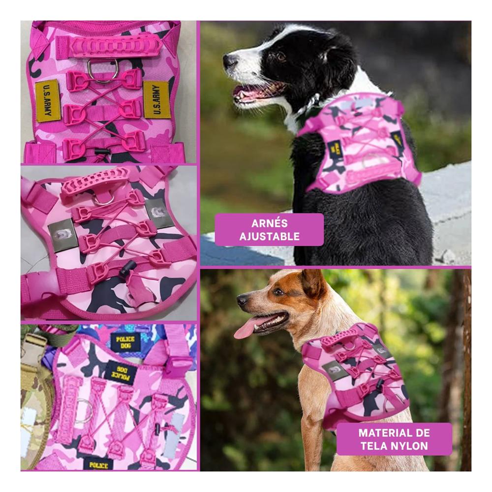 Arnes Para Perro Rosado Talla L Con Material Durable Y Ajuste Confortable Y+Post It