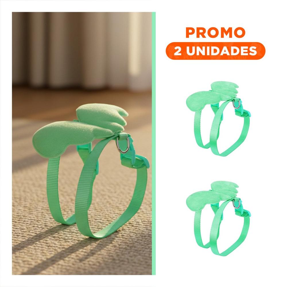 Pack2 Pechera con Alitas Pequenas Turquesa Pet Comoda y Ajustable