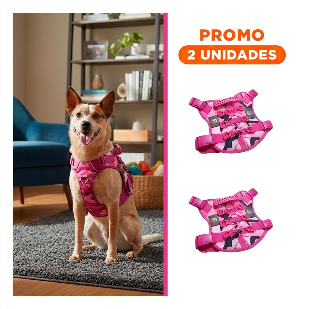 Pack2 Pechera Para Perro Rosado Talla L Con Estilo Elegante Y Comodidad Para Paseo