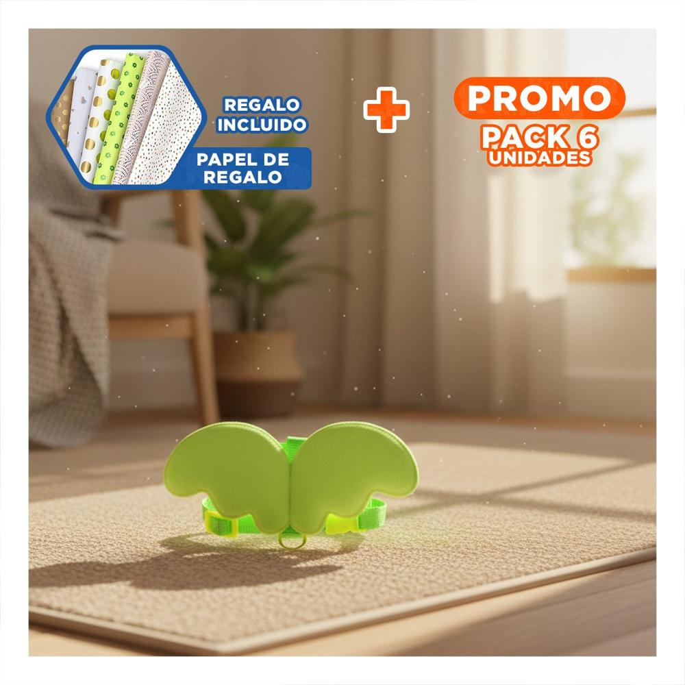 Pack6 Protector Ajustable Verde Pet con Alitas Pequenas Comodo Y+Papel Regalo