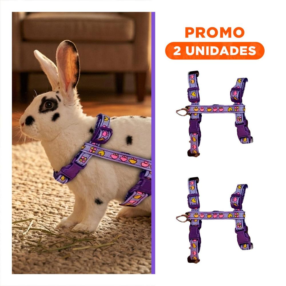 Pack2 Chaleco Comodo para Conejo y Gato Delgado en Lila