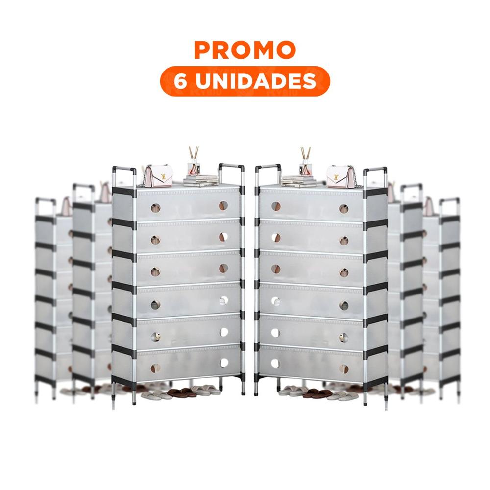 Pack6 Sistema Modular de Rejillas Blanco con Set Completo de 16pzs