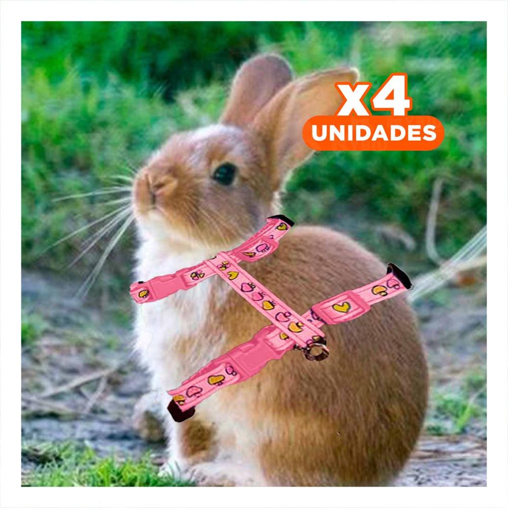 Pack4 Sistema Resistente para Conejo y Gato Delgado Rosado