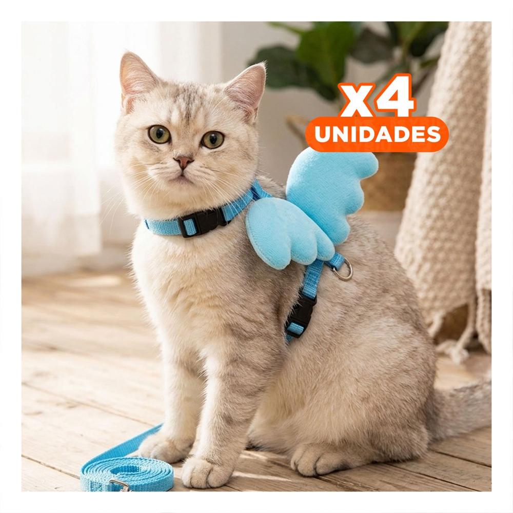 Pack4 Pechera Regulable Con Alitas Pequenas Estilo Angel Celeste