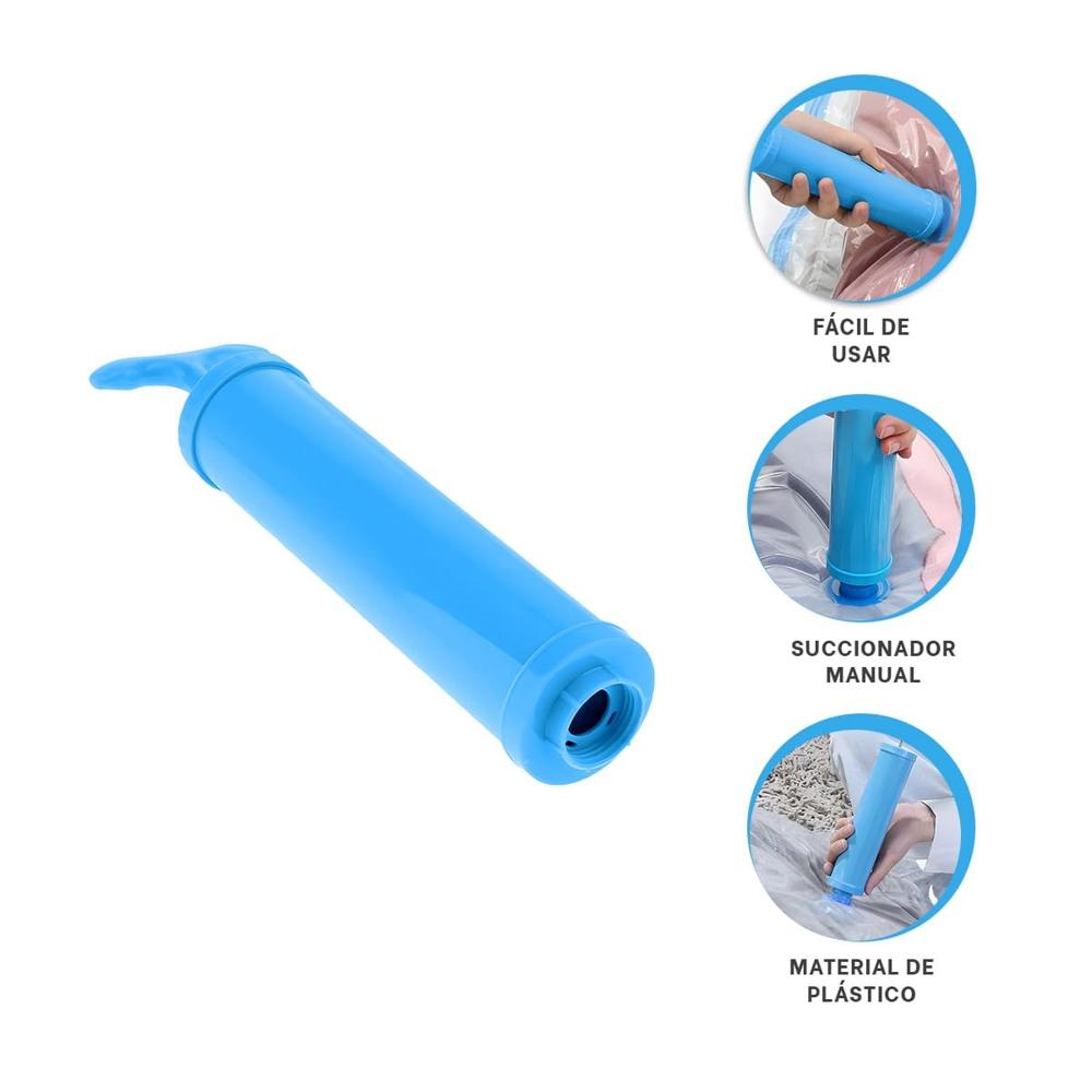 Vaciador de Aire Manual para Bolsa al Vacio Conserva Comida y Organiza Espacios Y+Ligas Regalo